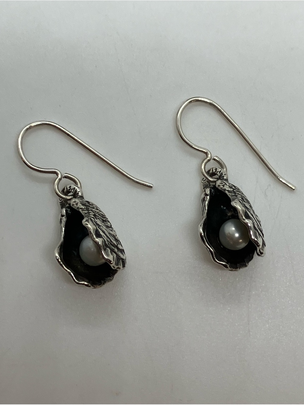 Jose Balli 925 Oyster Pearl Dangle Drop Earrings Sterling Silver